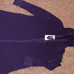 Purple Cardigan with hood and tags